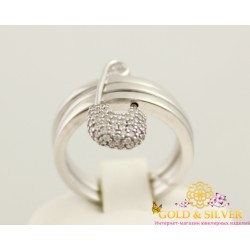 Серебряное кольцо с булавкой кв1392с